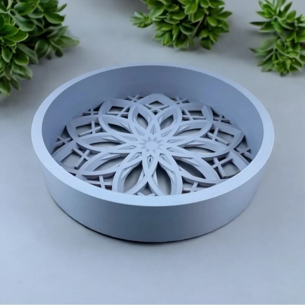 Floral Design Catch All Tray, The Kovi Catch-All Tray, Trinket Dish